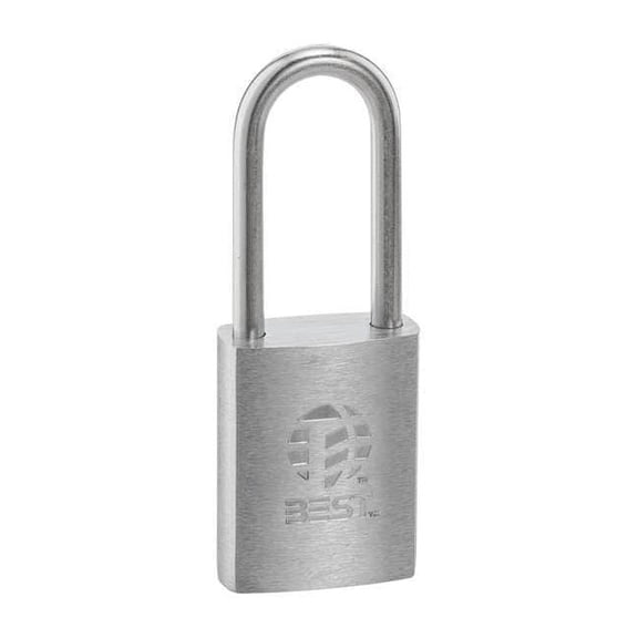 Best Padlock, 7/8 in,Rectangle,Silver 11B770L