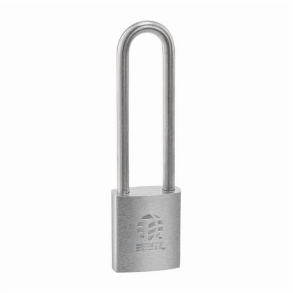 Padlock, Coreless, Long Shackle, Rectangular Zinc Alloy Body, Stainless ...