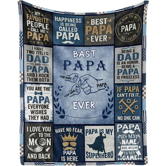 Best Papa Ever Blanket, for Papa, 60