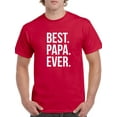 thumbnail image 1 of Best Papa Ever Cool Fathers Day Men Red T-Shirt, Male Medium, 1 of 4