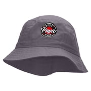 Best Papa Ever Embroidered Bucket Hat - Charcoal OSFM