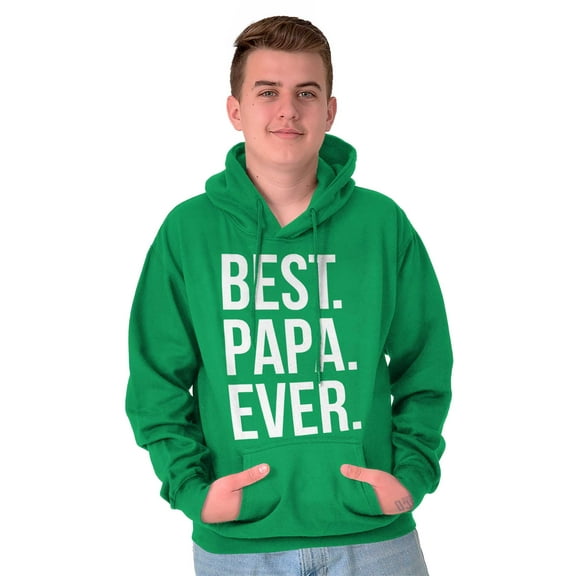 Best Papa Ever Fathers Day Gift Hoodie Hooded Sweatshirt Men Brisco Brands S