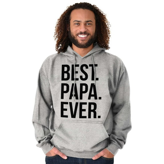 Best Papa Ever Fathers Day Gift Men's Big & Tall Graphic Hoodie Brisco Brands 4X