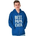 thumbnail image 1 of Best Papa Ever Fathers Day Gift Men's Big & Tall Graphic Zip Up Hoodie Brisco Brands 3X, 1 of 5