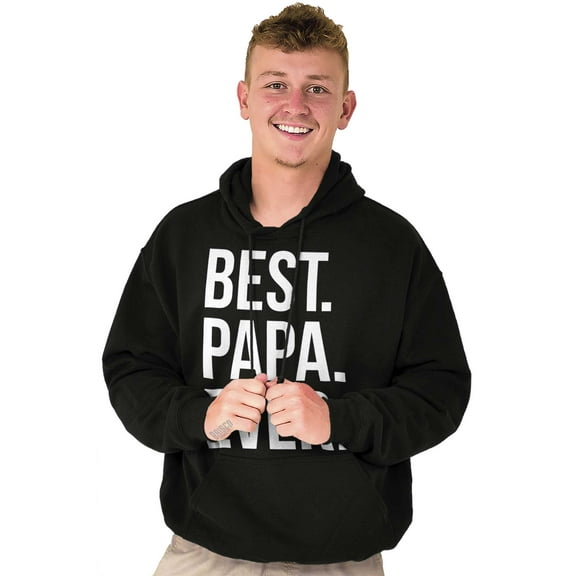 Best Papa Ever Fathers Day Gift Men's Big & Tall Graphic Hoodie Brisco Brands 3X
