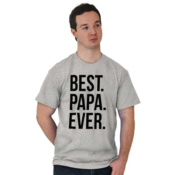 Best Papa Ever Fathers Day Gift Men's Graphic T Shirt Tees Brisco Brands L
