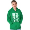 thumbnail image 1 of Best Papa Ever Fathers Day Gift Zip Hoodie Sweatshirt Men Brisco Brands 3X, 1 of 6