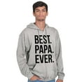 thumbnail image 1 of Best Papa Ever Fathers Day Gift Zip Hoodie Sweatshirt Men Brisco Brands X, 1 of 6