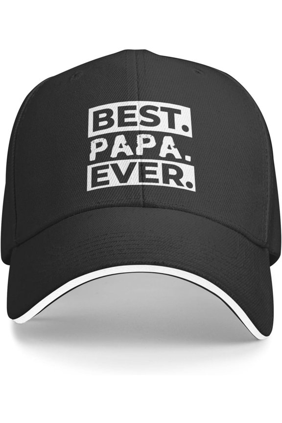 Best Papa Ever Trucker Hat Baseball Cap Funny Outdoor Travel Dad Caps