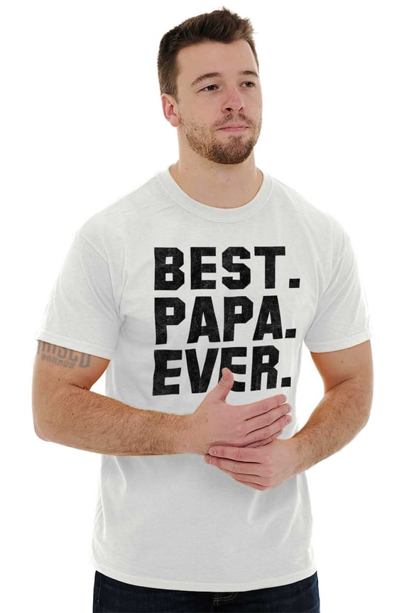 Best Papa Ever World's Coolest Dad Men's Graphic T Shirt Tees Brisco Brands L