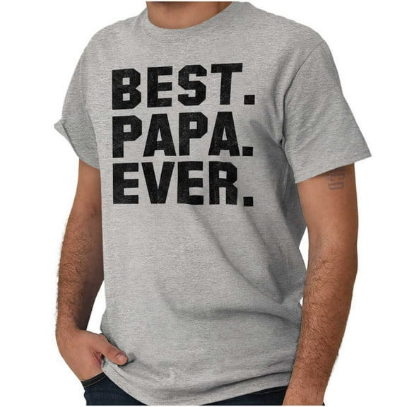Best Papa Ever World's Coolest Dad Men's Graphic T Shirt Tees Brisco Brands L