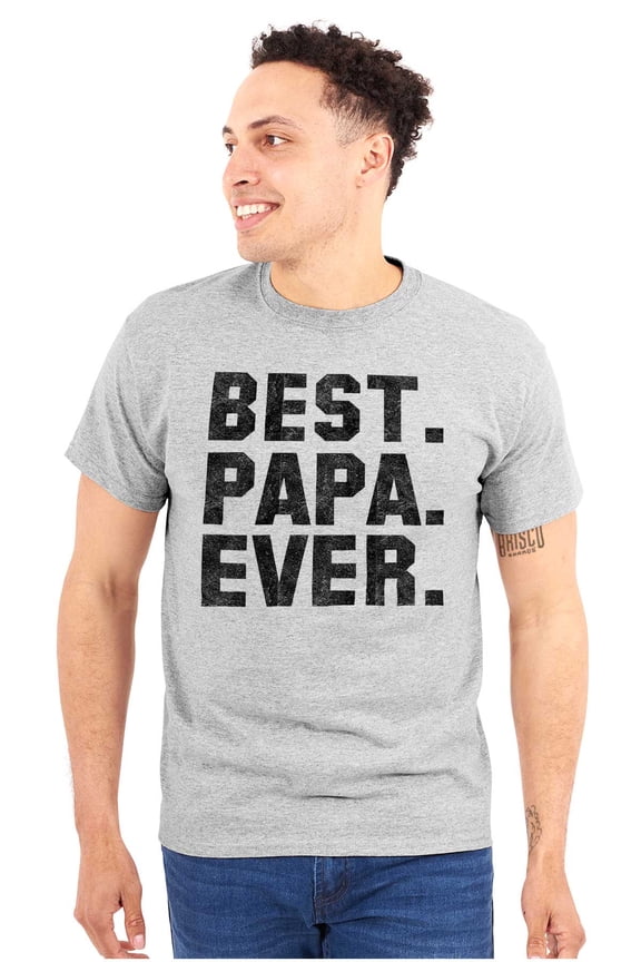 Best Papa Ever World's Coolest Dad Men's Graphic T Shirt Tees Brisco Brands M
