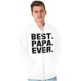 thumbnail image 1 of Best Papa Ever World's Coolest Dad Zip Hoodie Sweatshirt Men Brisco Brands M, 1 of 6