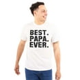 thumbnail image 1 of Best Papa Ever World's Coolest Father Men's Big & Tall Crewneck Graphic Tee Brisco Brands 4X, 1 of 5