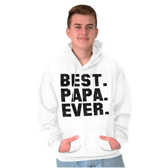 Best Papa Ever World's Coolest Father Men's Big & Tall Graphic Hoodie Brisco Brands 3X
