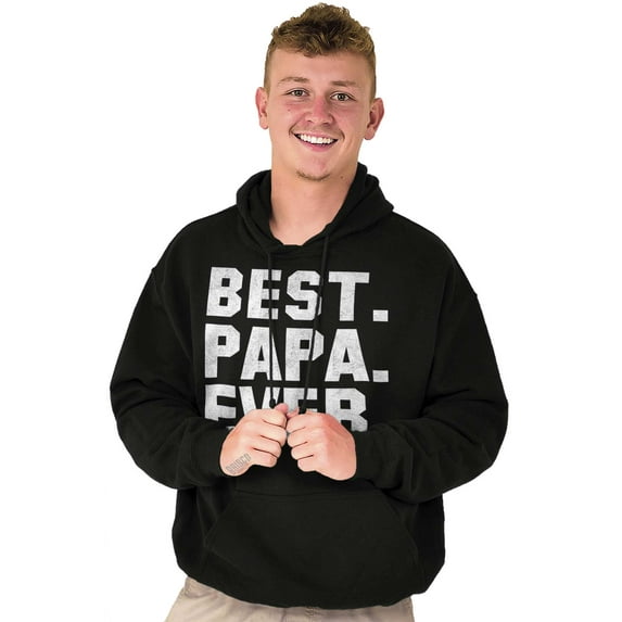 Best Papa Ever World's Coolest Father Men's Big & Tall Graphic Hoodie Brisco Brands 4X