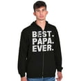 thumbnail image 1 of Best Papa Ever World's Coolest Father Men's Big & Tall Graphic Zip Up Hoodie Brisco Brands 5X, 1 of 5