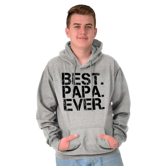 Best Papa Ever Worlds Greatest Dad Hoodie Hooded Sweatshirt Men Brisco Brands L