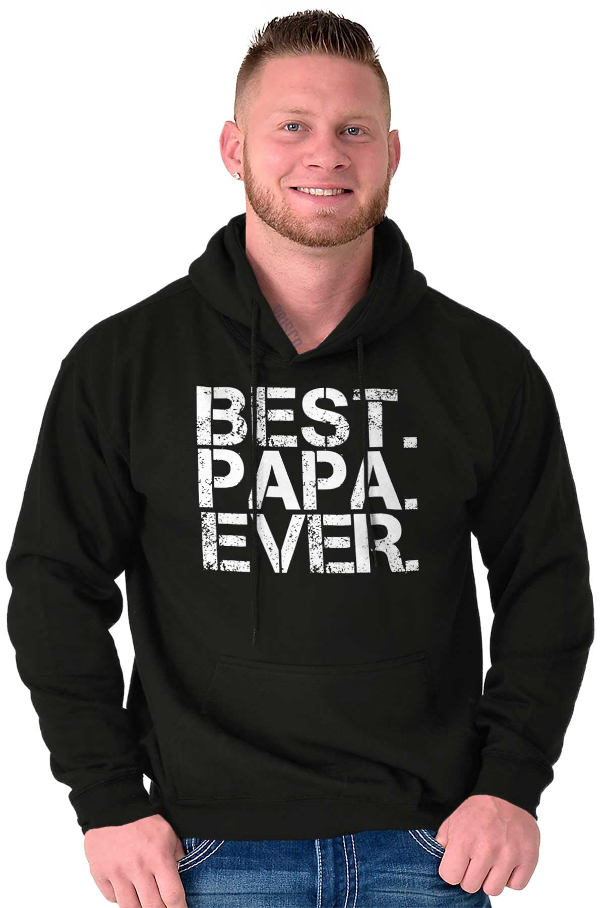 Best Papa Ever Worlds Greatest Dad Hoodie Hooded Sweatshirt Men Brisco Brands S