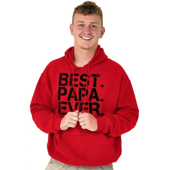 Best Papa Ever Worlds Greatest Dad Hoodie Hooded Sweatshirt Men Brisco Brands S