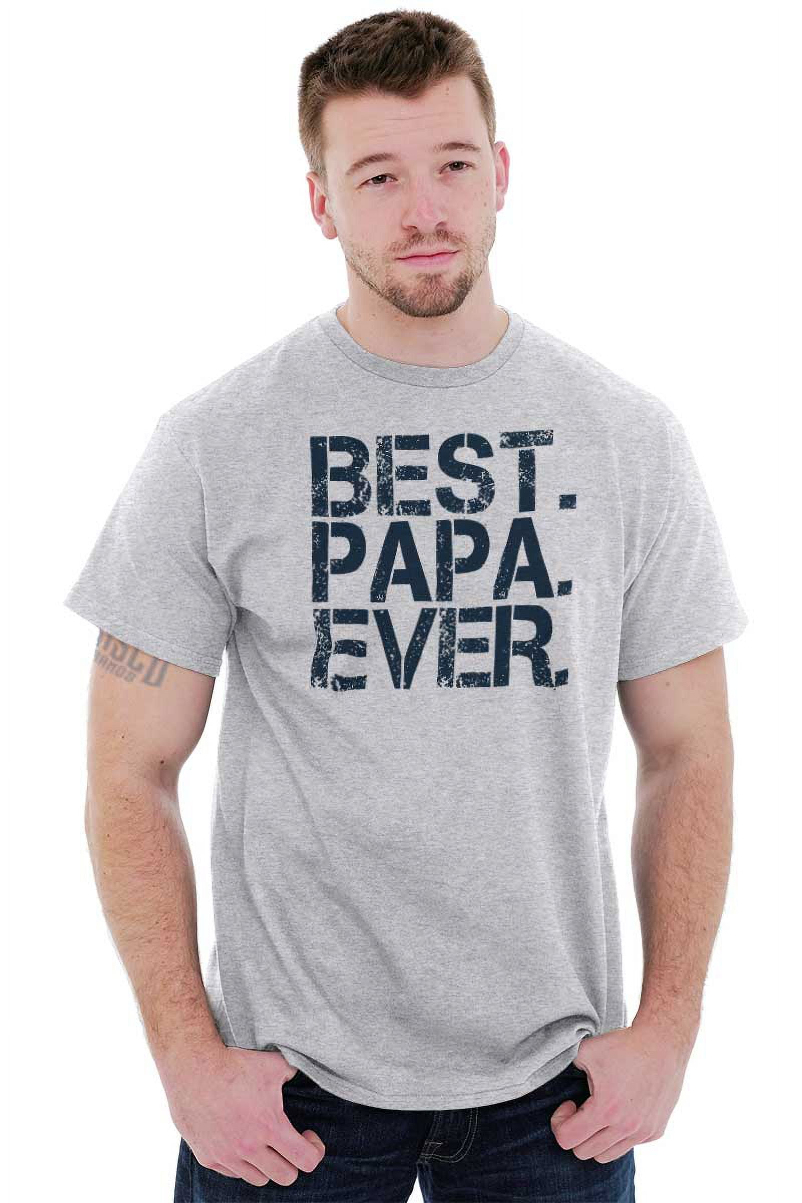Best Papa Ever Worlds Greatest Dad Men's Graphic T Shirt Tees Brisco ...