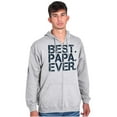 thumbnail image 1 of Best Papa Ever Worlds Greatest Father Zip Hoodie Sweatshirt Men Brisco Brands L, 1 of 5