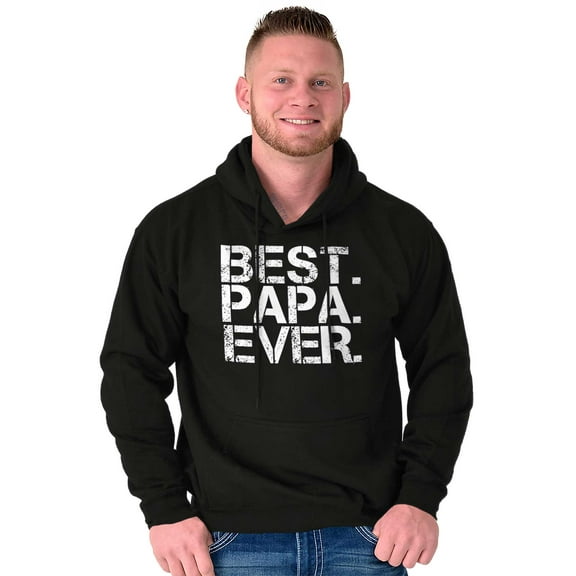 Best Papa Ever Worlds Greatest Father Men's Big & Tall Graphic Hoodie Brisco Brands 2X