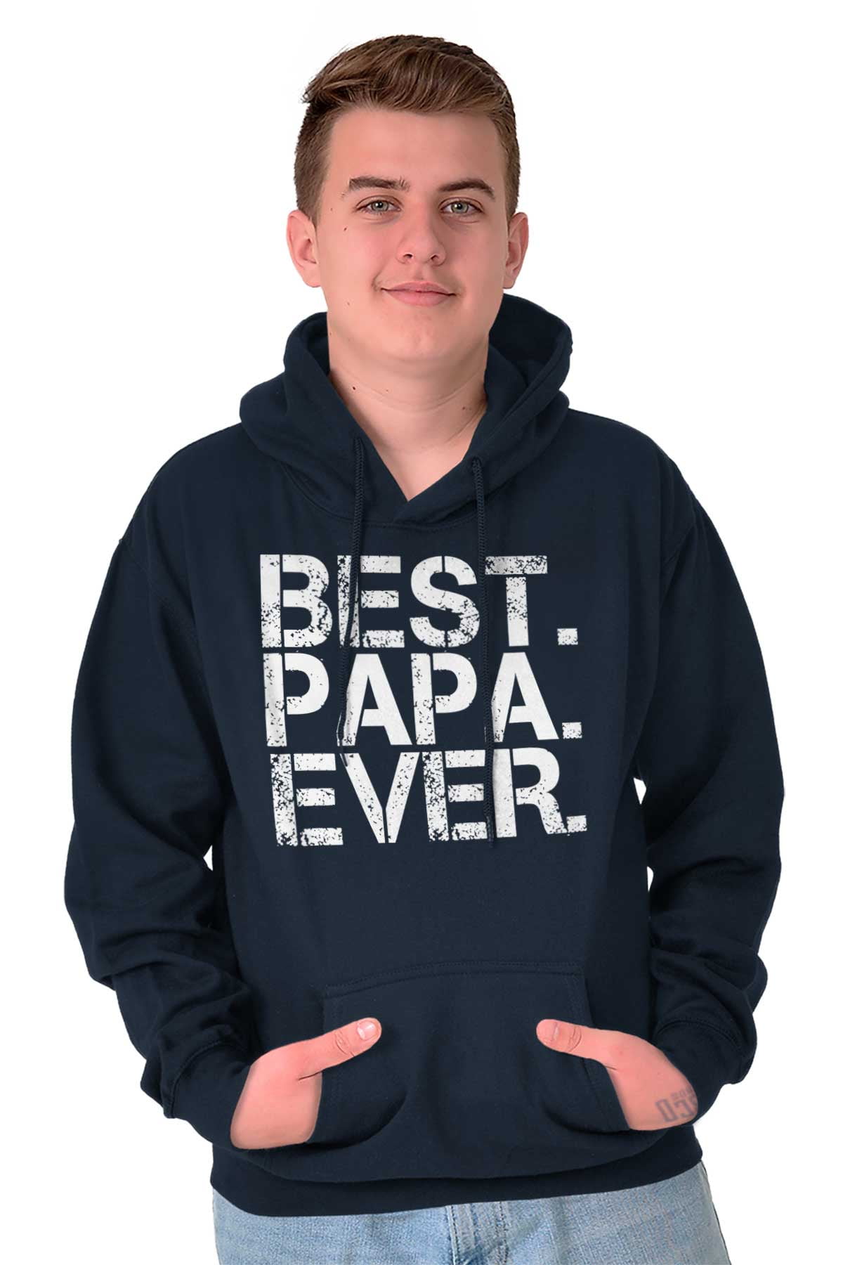 Best Papa Ever Worlds Greatest Father Men's Big & Tall Graphic Hoodie Brisco Brands 3X