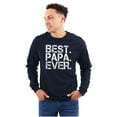 thumbnail image 1 of Best Papa Ever Worlds Greatest Father Men's Big & Tall Long Sleeve Graphic Tee Brisco Brands 3X, 1 of 5