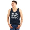 thumbnail image 1 of Best Papa Ever Worlds Greatest Father Mens Big & Tall Graphic Tank Top Brisco Brands 2X, 1 of 5