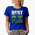 thumbnail image 1 of Best Papa by Par Pun with a Swinging Man Golf Player, Golfing or Golfer Themed Merch Gift, Royal Blue T-Shirt, Large, 1 of 5