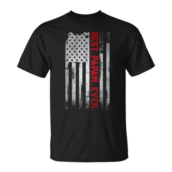 Best Papaw Ever American Usa Flag Father’S Day Papaw T-Shirt Size S-5XL