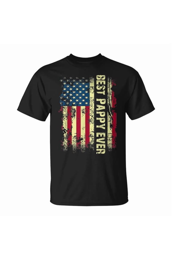 Best Pappy Ever American Flag Gift Fathers Day Unisex TShirt