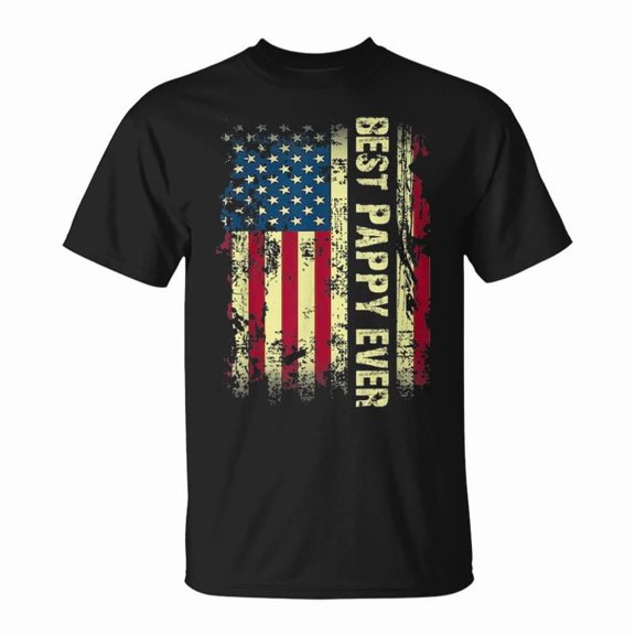 Best Pappy Ever American Flag Gift Fathers Day Unisex TShirt
