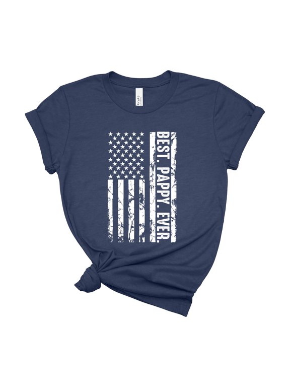 Best Pappy Ever American Flag Vintage Shirt Men Fathers Day Gift Distressed Tee