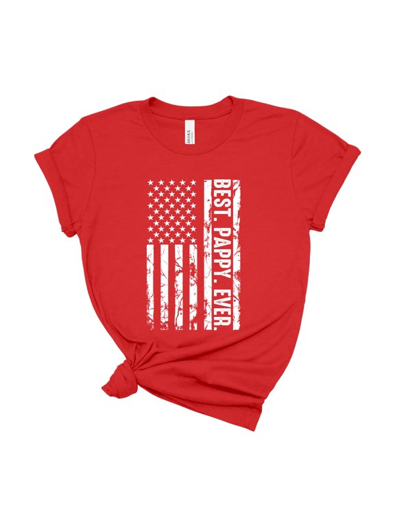 Best Pappy Ever American Flag Vintage Shirt Men Fathers Day Gift Distressed Tee