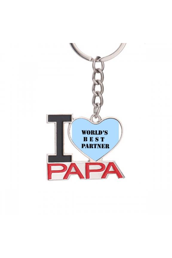 Best Partner Teammate Colleague Keychain Metal Keyring Holder Love PAPA Father