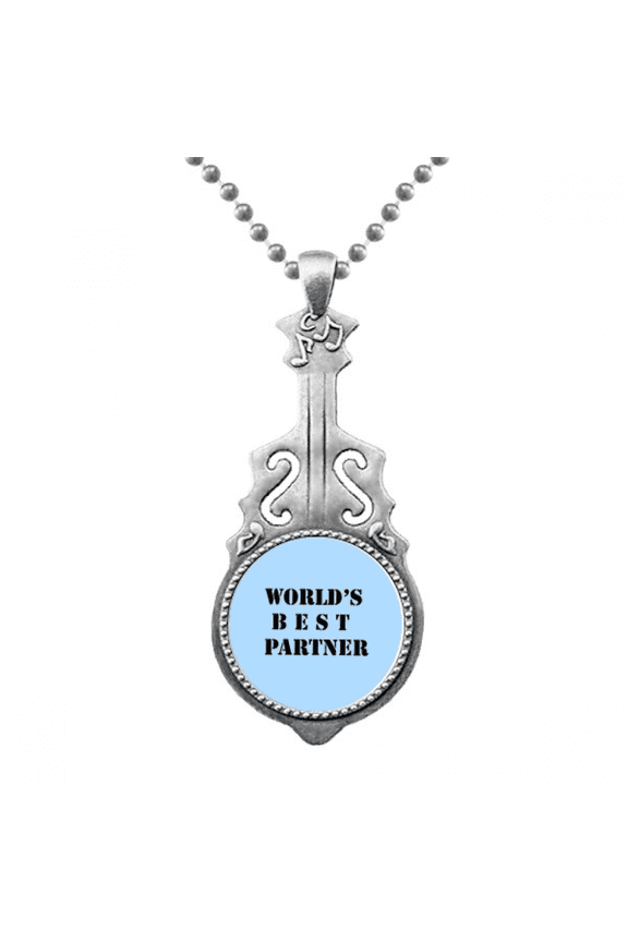 Best Partner Teammate Colleague Pendant Jewelry Music Guitar Torque Hangtag