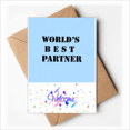thumbnail image 1 of Best Partner Teammate Colleague Welcome Back Greeting Cards Envelopes Blank, 1 of 4