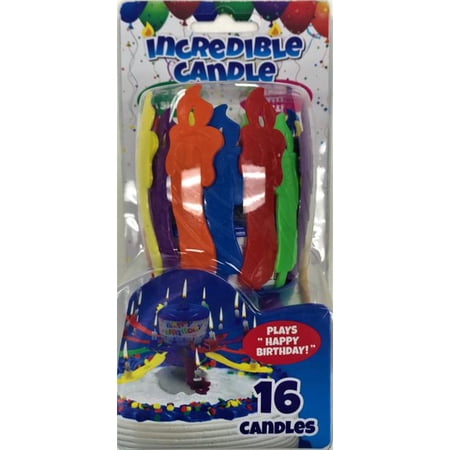 Best Party Ever Incredible Multi-Color Birthday Candle, 14 Pieces, 3.5 Inches Wide