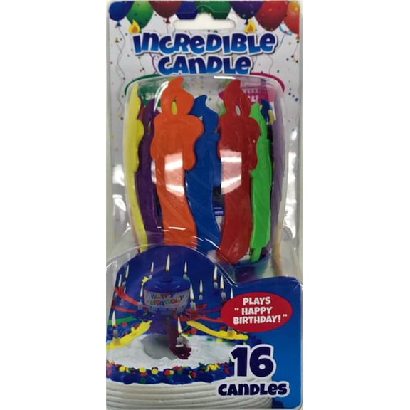 Best Party Ever Incredible Multi-Color Birthday Candle, 14 Pieces, 3.5 Inches Wide