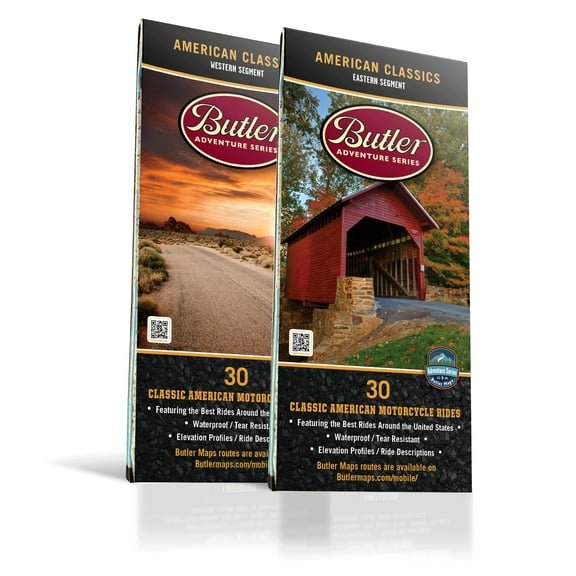 Best Paved Road Rides in America - The American Classics Experience Series Map