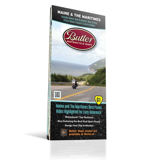 Best Paved Roads in Maine The Maritimes - Maine G1 Series Map