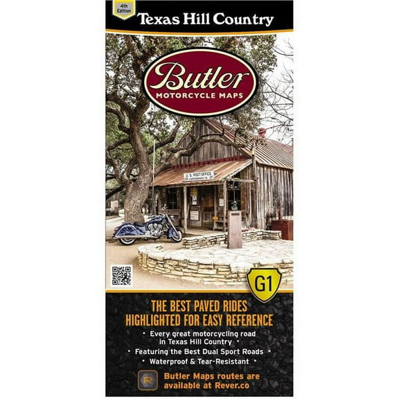 Best Paved Roads in the Texas Hill Country/Big Bend NP - Texas G1 Series Map