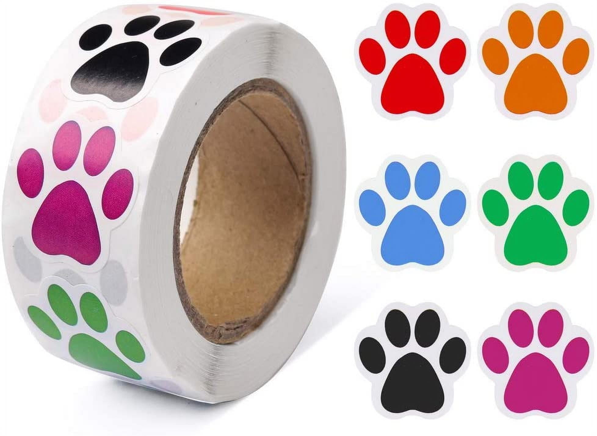 Best Paw Prints Stickers,(1 Inch/ 500 Stickers*3pcs) Dog Stickers Dog ...