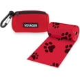 thumbnail image 1 of Best Pet Supplies 1pk Dog Poop Bag Holder with Clip On for Leash, Soft Mesh Doggie Puppy Waste Bag Dispenser Pouch with 2 Rolls of Pet Trash Bags for Travel, Walking, and Outdoor Use - Red, 1 of 6