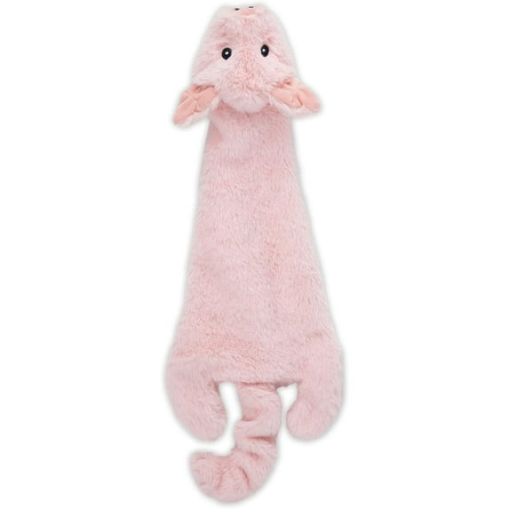 Best Pet Supplies 2-In-1 Stuffless Squeaky Dog Toys With Soft, Durable Fabric For Small, Medium, And Large Pets, No Stuffing For Indoor Play, Holds a Plastic Bottle - Pig, Medium