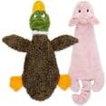 thumbnail image 1 of Best Pet Supplies 2-in-1 Fun Skin Stuffless Dog Squeaky Toy Pig & Wild Duck, Small, 1 of 8