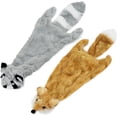 thumbnail image 1 of Best Pet Supplies 2-in-1 Stuffless Squeaky Dog Toys with Soft, Durable Fabric for Small, Medium, and Large Pets, No Stuffing for Indoor Play, Holds a Plastic Bottle - Fox, Raccoon, Medium, 1 of 10