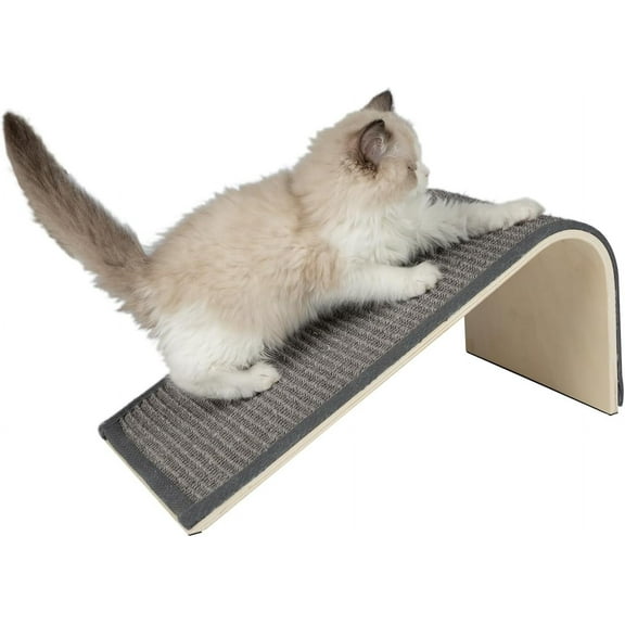 Best Pet Supplies Catify Sloped Sisal Cat Scratcher Ramp for Indoor Cats, 15” x 9” x 6.7”, Gray